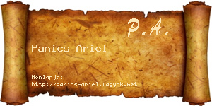 Panics Ariel névjegykártya